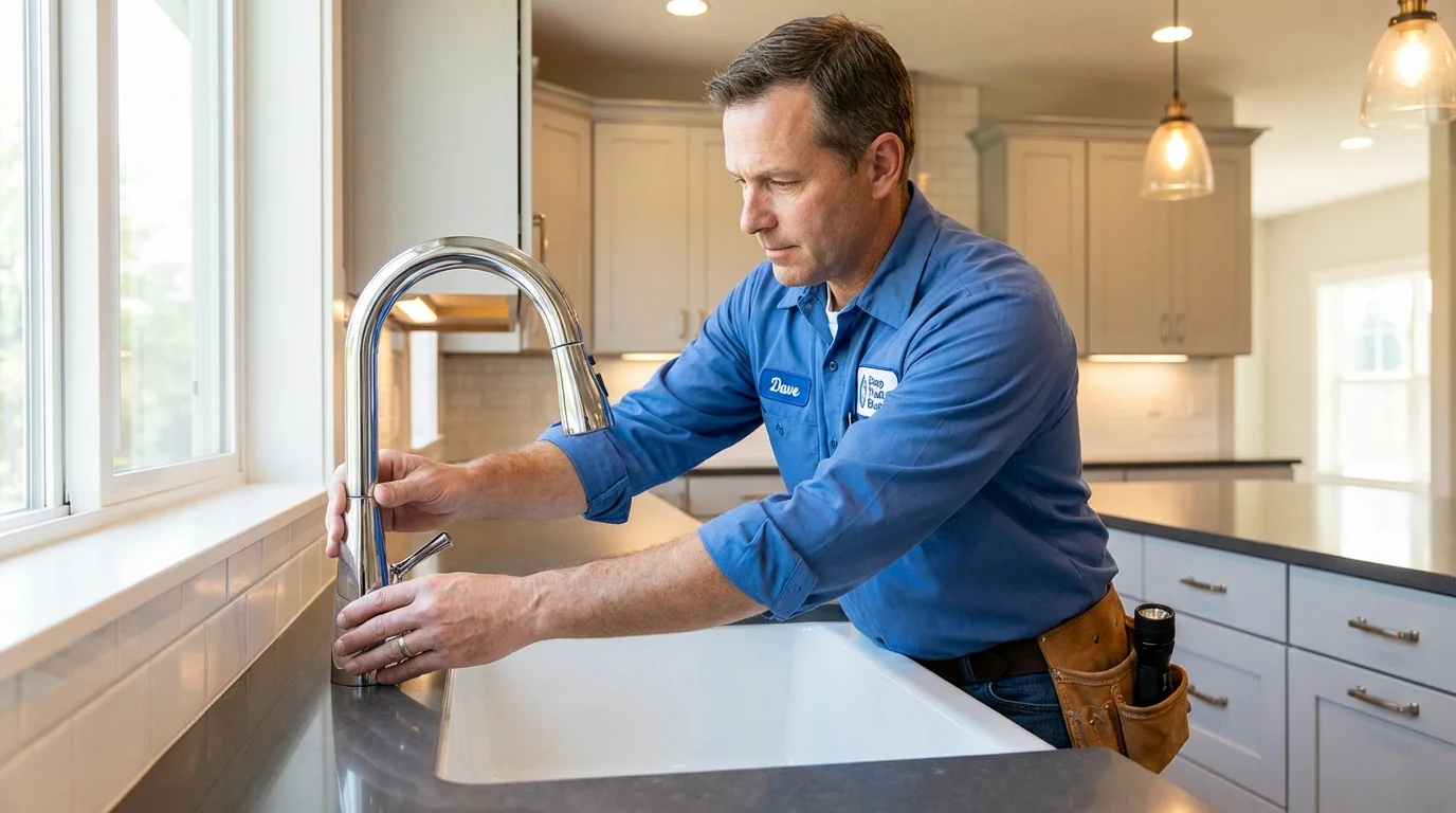 Kitchen faucet installation by Johns Plumbing LLC in Vine Grove